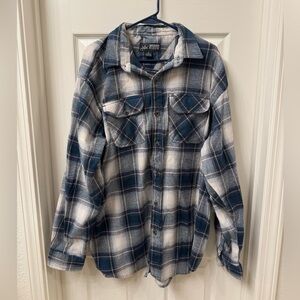 Canyon Guide Outfitters Blue Plaid Flannel Shirt – Men’s XL